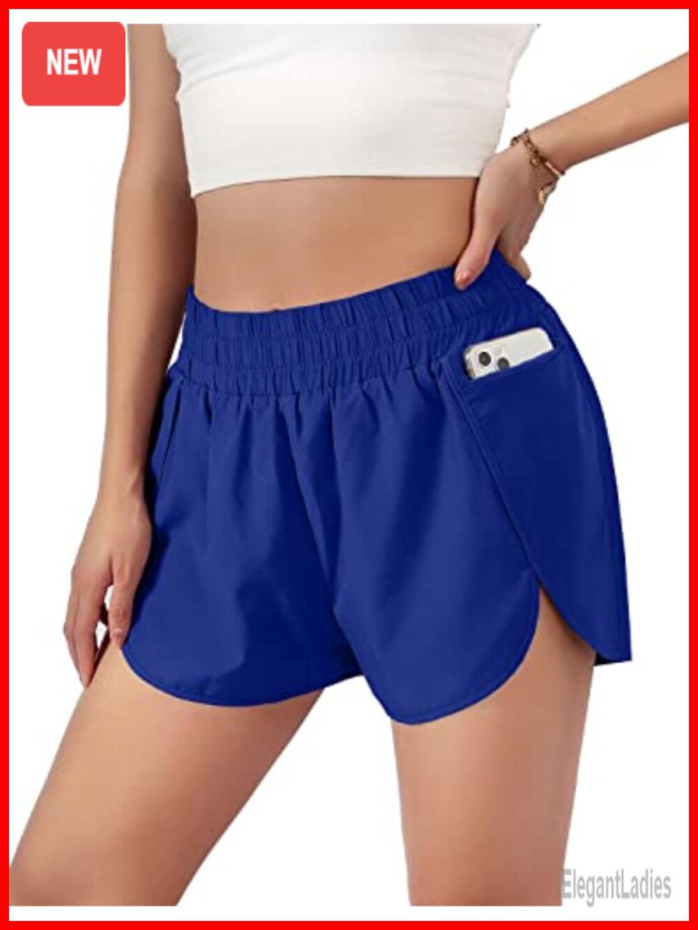 Quick-Dry Running Shorts with Liner & Zip Pocket for Women